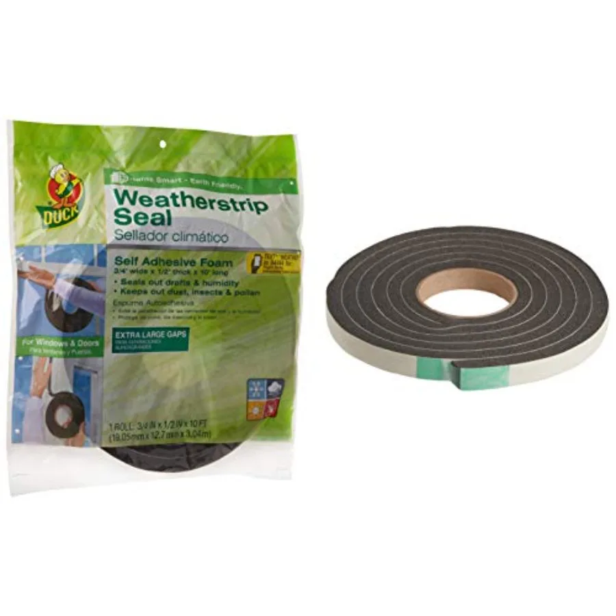 Brand Self Adhesive Foam Weatherstrip Seal for Extra Large Gaps, 3/4-In x 1/2-In x 10-Ft, 1 Roll, 284426
Brand Self Adhesive Foam Weatherstrip Seal for Extra Large Gaps, 3/4-In x 1/2-In x 10-Ft, 1 Roll, 284426