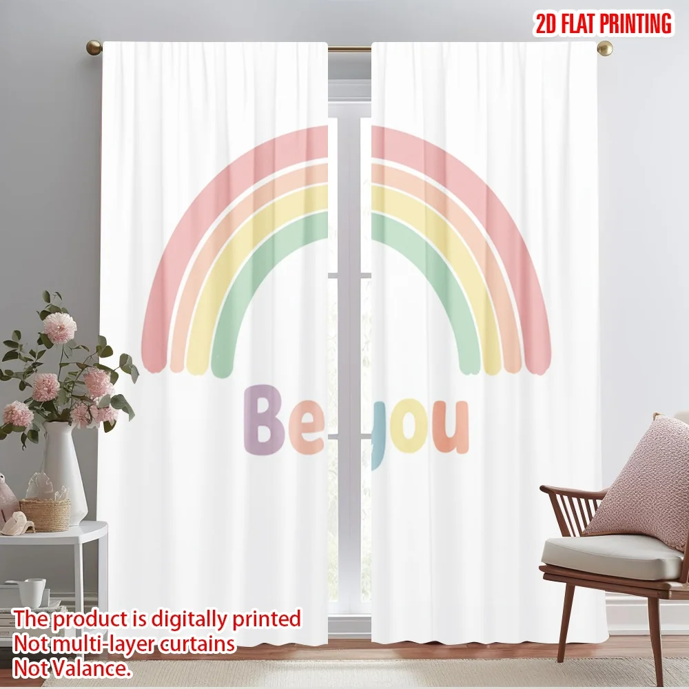 2pcs 2D flat printing Scene Curtains Pastel Rainbow 100% Polyester Without Electricity Birthday Party for Bedroom Office Living
2pcs 2D flat printing Scene Curtains Pastel Rainbow 100% Polyester Without Electricity Birthday Party for Bedroom Office Living