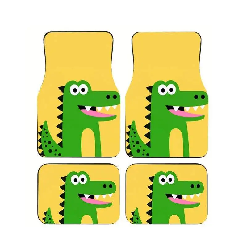 Green Crocodile Cartoon Print Yellow Background Car Floor Mats 4Pcs Set Universal Anti-slip Auto Carpet For Sedan SUV Truck
Green Crocodile Cartoon Print Yellow Background Car Floor Mats 4Pcs Set Universal Anti-slip Auto Carpet For Sedan SUV Truck
