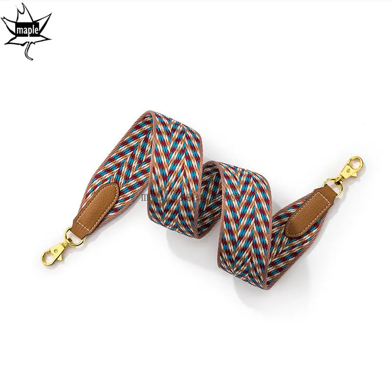 Luxury Colorful Cotton Webbing with Real Leather Long Shoulder Strap 18K Gold Buckle Shoulder Messenger Bag Accessory Bag Obag
Luxury Colorful Cotton Webbing with Real Leather Long Shoulder Strap 18K Gold Buckle Shoulder Messenger Bag Accessory Bag Obag