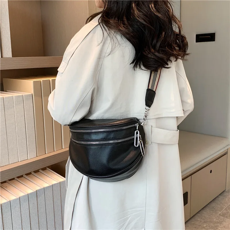 Soft Black Leather Large Capacity Crossbody Bag, with Double Zippers Adjustable Wide Strap, Casual Daily Women Shoulder Purse
Soft Black Leather Large Capacity Crossbody Bag, with Double Zippers Adjustable Wide Strap, Casual Daily Women Shoulder Purse