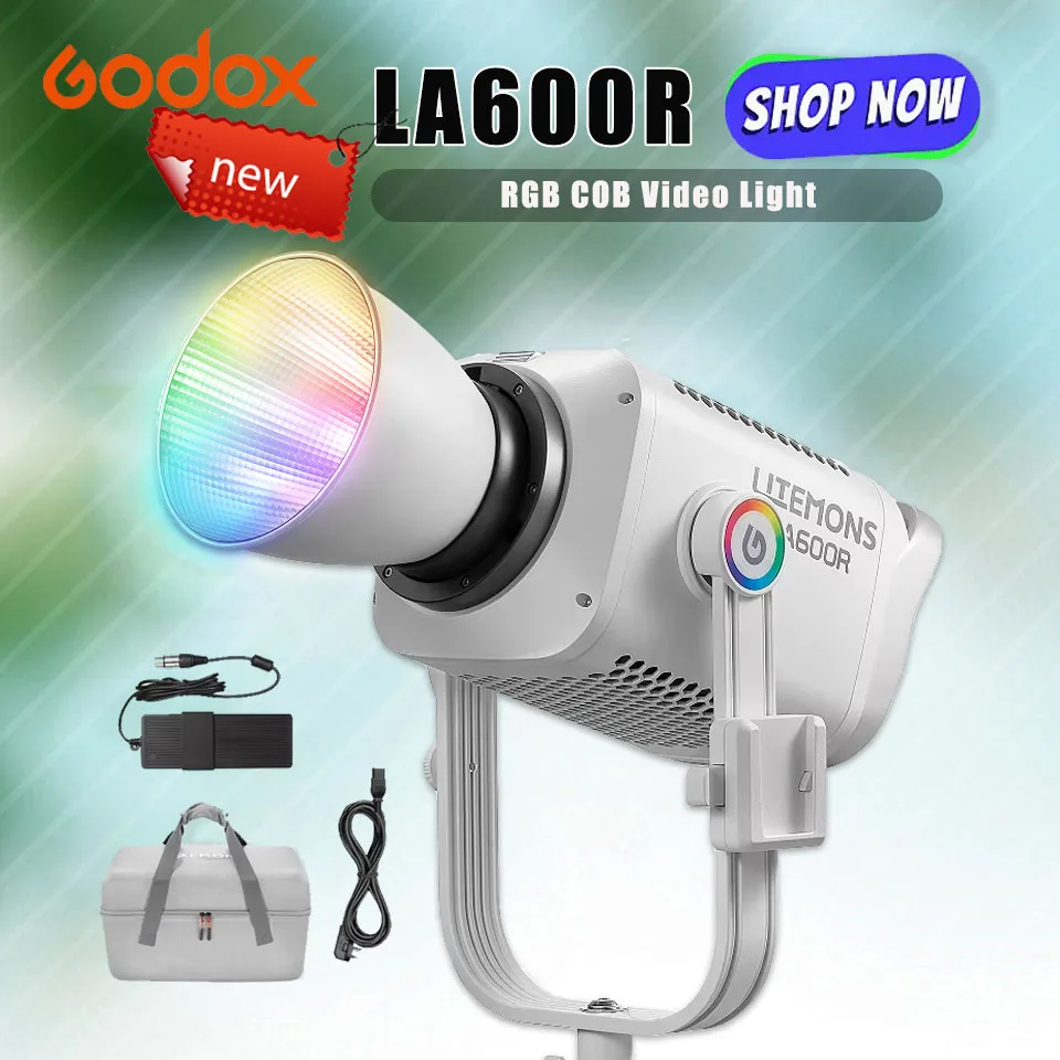 Godox LA600R 600w RGB Full-color LED COB Video Light Highlight Brightness Fill Light for Photogrpahy Studio
Godox LA600R 600w RGB Full-color LED COB Video Light Highlight Brightness Fill Light for Photogrpahy Studio