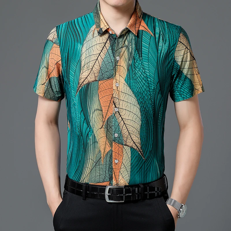 New Summer Shirt Men New Fashion Graffiti Print New Personalized Mens Casual Shirts Short Sleeve NightClub Blouse Holiday
New Summer Shirt Men New Fashion Graffiti Print New Personalized Mens Casual Shirts Short Sleeve NightClub Blouse Holiday