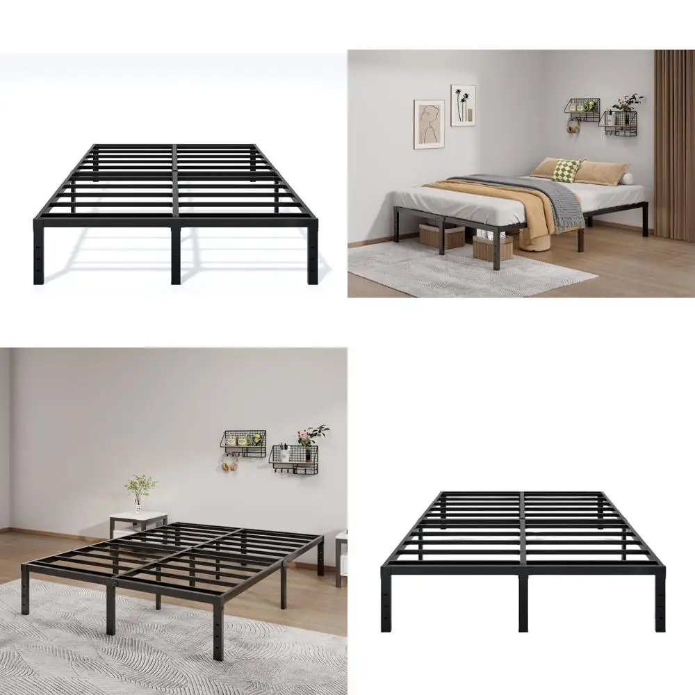 14-дюймовая металлическая кровать-платформа размера King Size — усиленная конструкция, без пружинного блока, простая сборка, бесшумная, прочная, с местом для хранения под кроватью
14-дюймовая металлическая кровать-платформа размера King Size — усиленная конструкция, без пружинного блока, простая сборка, бесшумная, прочная, с местом для хранения под кроватью
