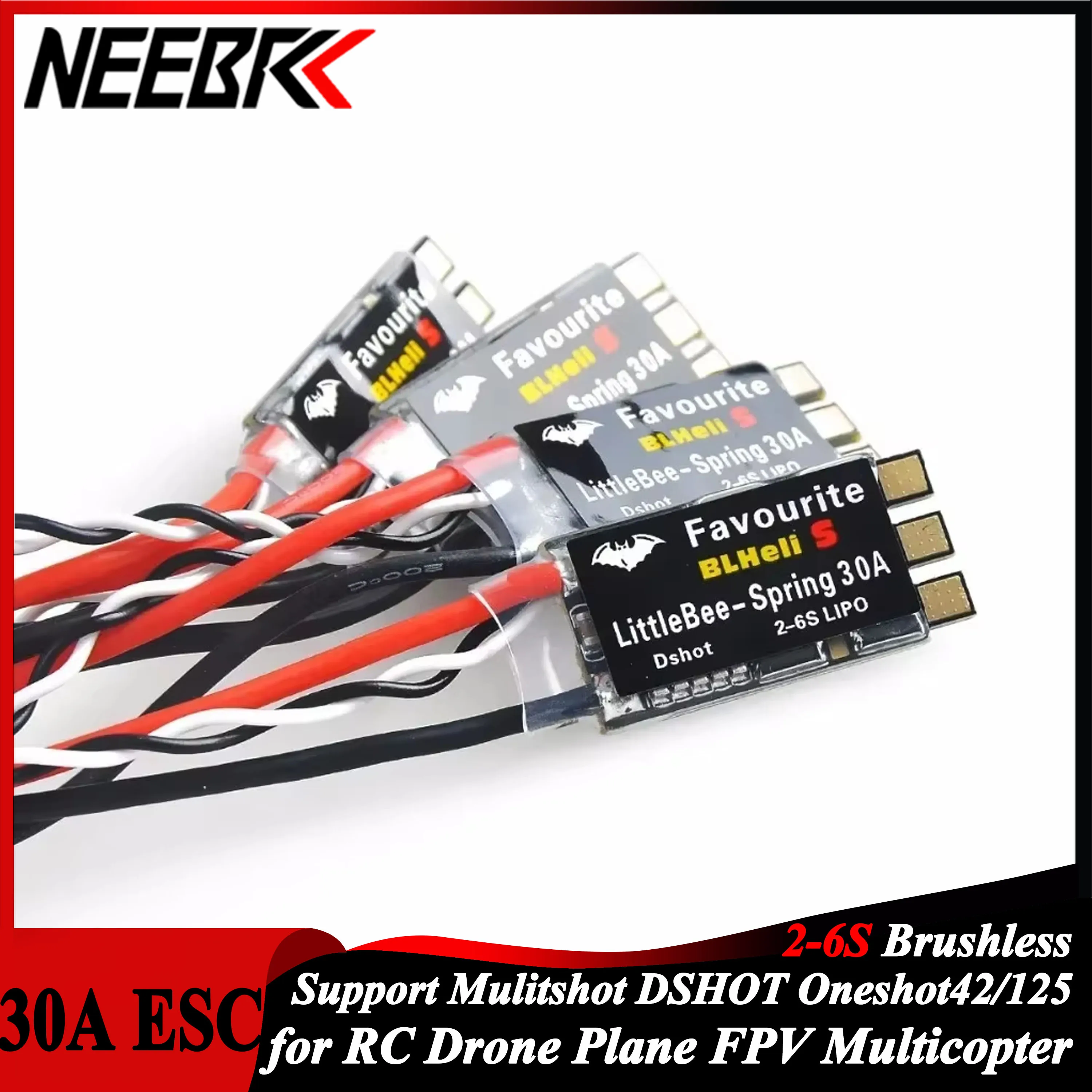 1/2/4PCS Favourite FVT LittleBee 30A Brushless ESC BLHeli_S 2-6S Support Mulitshot DSHOT Oneshot42 OneShot125 for RC Drone Plane
1/2/4PCS Favourite FVT LittleBee 30A Brushless ESC BLHeli_S 2-6S Support Mulitshot DSHOT Oneshot42 OneShot125 for RC Drone Plane