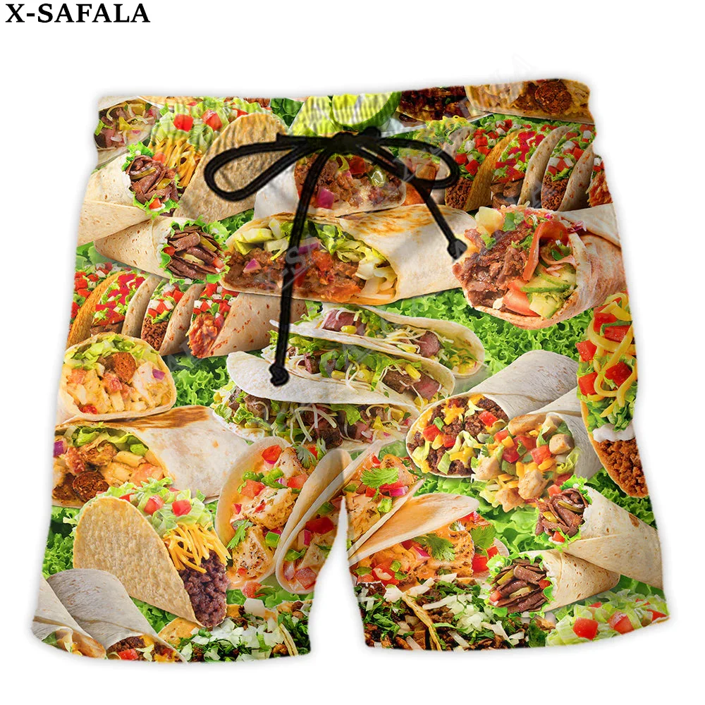 Funny Food Burger Hot Dog Tacos Pizza Dessert Swimming Shorts Summer Beach Holiday Shorts Men's Swimming Beach Pants Half Pant-6
Funny Food Burger Hot Dog Tacos Pizza Dessert Swimming Shorts Summer Beach Holiday Shorts Men's Swimming Beach Pants Half Pant-6