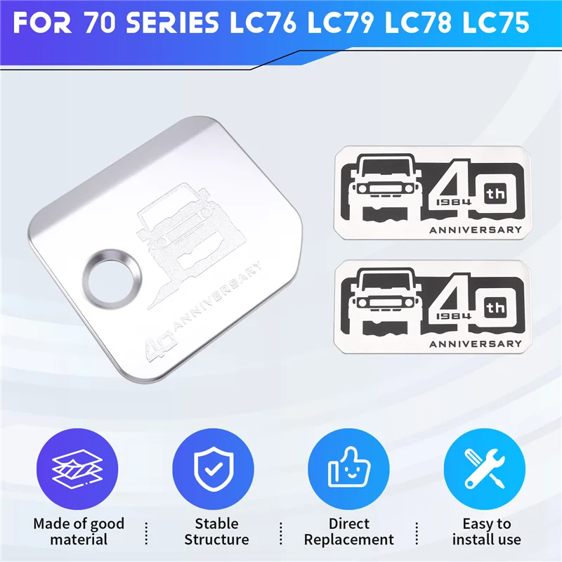 40Th Anniversary Emblem Sticker Fuel Tank Cover Set For Toyota Land Cruiser 70 Series LC76 LC79 LC78 LC75 Accessories-Boom
40Th Anniversary Emblem Sticker Fuel Tank Cover Set For Toyota Land Cruiser 70 Series LC76 LC79 LC78 LC75 Accessories-Boom