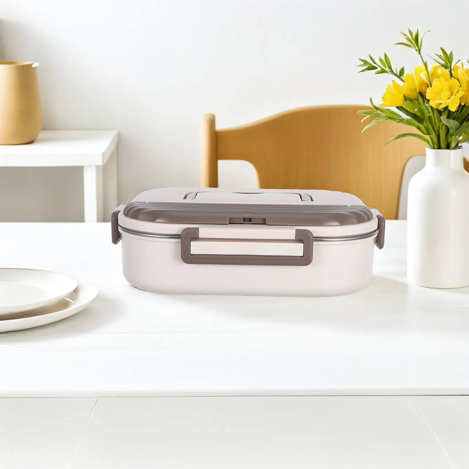 Double Layered Stainless Steel Lunch Box 5 Compartments 1000Ml Leakproof Bento Container Adult Lunchbox for Work School Food
Double Layered Stainless Steel Lunch Box 5 Compartments 1000Ml Leakproof Bento Container Adult Lunchbox for Work School Food