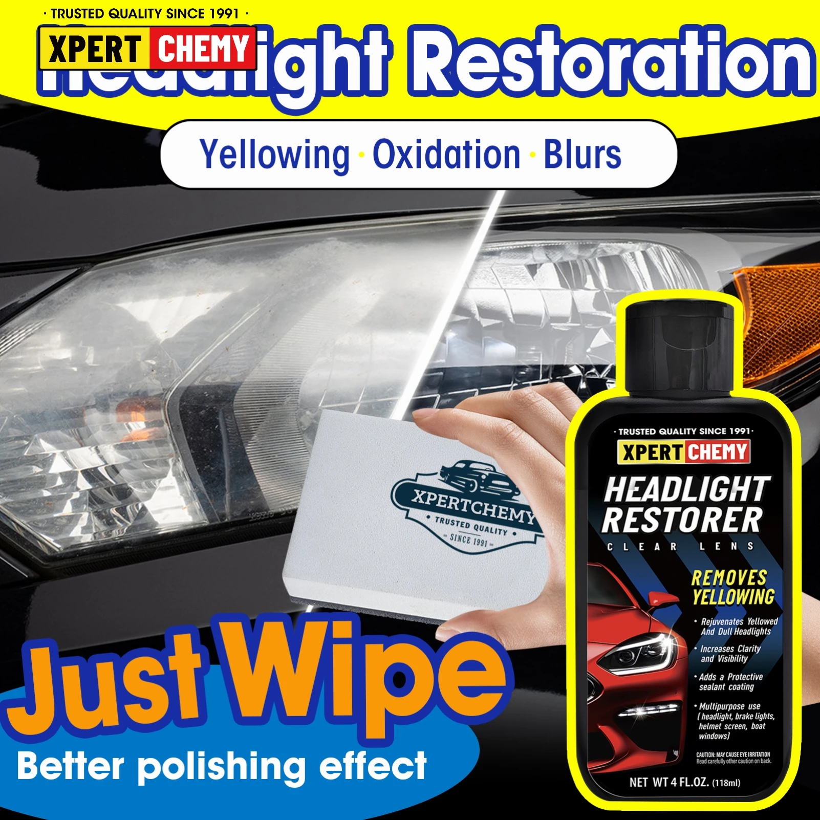 Car Headlight Yellowing Removal Paste, Car Headlight Restoration And Repair, Car Maintenance
Car Headlight Yellowing Removal Paste, Car Headlight Restoration And Repair, Car Maintenance