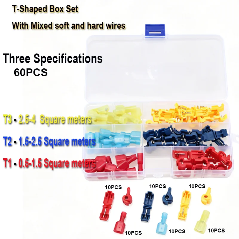 T-Shaped Non Breakage Wire Stripping Terminal Wire Branching Connection Quick Connection Clip Parallel Connector Quick Connector
T-Shaped Non Breakage Wire Stripping Terminal Wire Branching Connection Quick Connection Clip Parallel Connector Quick Connector