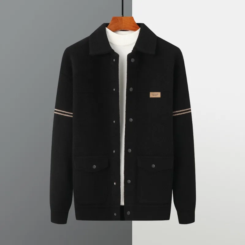 Autumn Winter Wool Knitted Cardigan Men Korean Casual Lapel Knitted Jacket Top Fashion Versatile Knit Coat Top Social Streetwear
Autumn Winter Wool Knitted Cardigan Men Korean Casual Lapel Knitted Jacket Top Fashion Versatile Knit Coat Top Social Streetwear