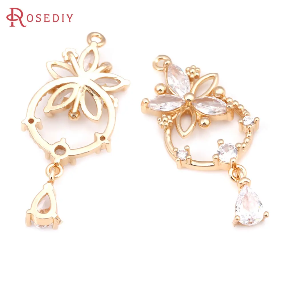 6PCS 18K Gold Color Brass and Zircon Flower Charms Women's Earrings High Quality Diy Accessories
6PCS 18K Gold Color Brass and Zircon Flower Charms Women's Earrings High Quality Diy Accessories