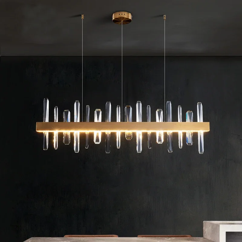 Modern Luxury Crystal LED Long Chandelier Pendant Light for Dining Room Restaurant Kitchen Island
Modern Luxury Crystal LED Long Chandelier Pendant Light for Dining Room Restaurant Kitchen Island