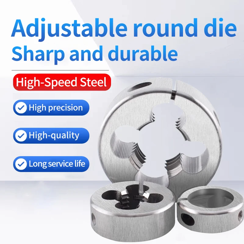 UT TAP HSS-CO AR-D Round Die M1-M5.5 Machine Fine Thread Screw Threading Die For Tapping External ThreadM1.2M1.4M1.5M1.6M1.7M1.8
UT TAP HSS-CO AR-D Round Die M1-M5.5 Machine Fine Thread Screw Threading Die For Tapping External ThreadM1.2M1.4M1.5M1.6M1.7M1.8