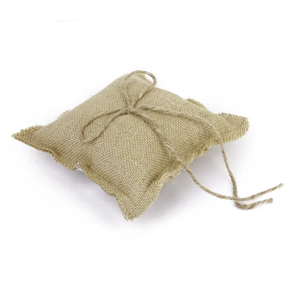 Wedding Ring Pillow Brown Jute Bowknot String Tie Strap Ring Bearer Cushion Lightweight Compact Perfect Ceremony Accessory
Wedding Ring Pillow Brown Jute Bowknot String Tie Strap Ring Bearer Cushion Lightweight Compact Perfect Ceremony Accessory