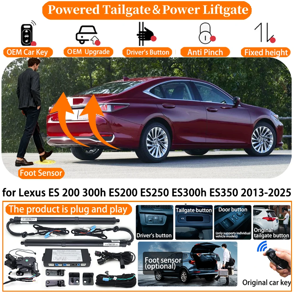 Car Smart Powered Tailgate system for Lexus ES 200 300h ES200 ES250 ES300h ES350 2013-2025 Automatic Electric Power Tailgate kit
Car Smart Powered Tailgate system for Lexus ES 200 300h ES200 ES250 ES300h ES350 2013-2025 Automatic Electric Power Tailgate kit
