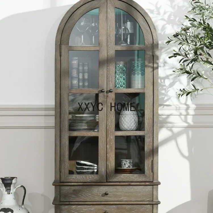 American Style French Style Country White Oak Solid Wood Bookcase TV Side Display Cabinet
American Style French Style Country White Oak Solid Wood Bookcase TV Side Display Cabinet