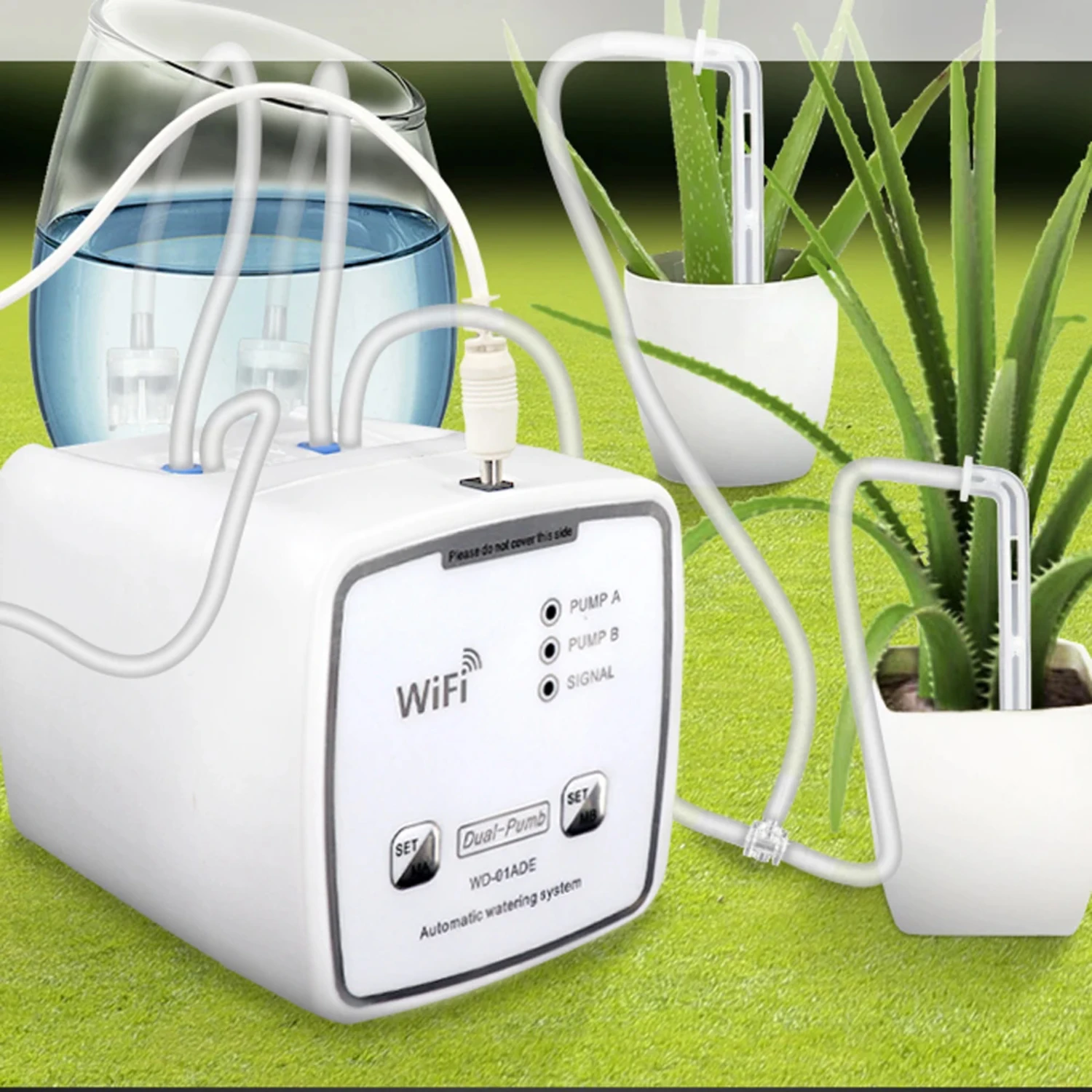 WIFI Intelligent Watering Device Double Timed Automatic Drip Irrigation System Remote APP Controller Garden Terrace
WIFI Intelligent Watering Device Double Timed Automatic Drip Irrigation System Remote APP Controller Garden Terrace
