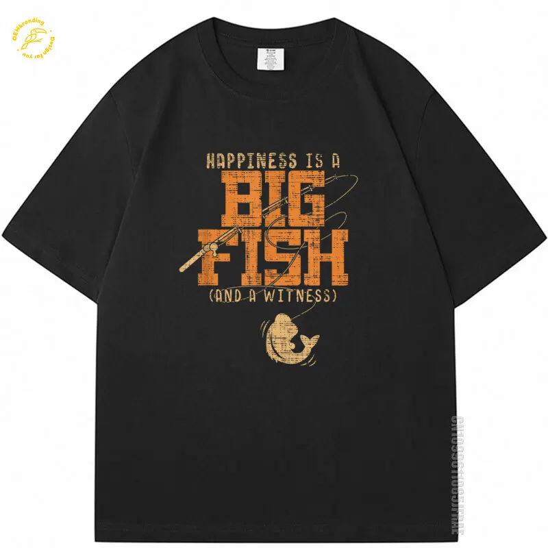 Happiness Is A Big Fish And A Witness Men T Shirts Fishin Tee 2025 Hot Tops Oversized T-Shirt T シャツ 남성의류 여름 상의 Short Sleeve
Happiness Is A Big Fish And A Witness Men T Shirts Fishin Tee 2025 Hot Tops Oversized T-Shirt T シャツ 남성의류 여름 상의 Short Sleeve