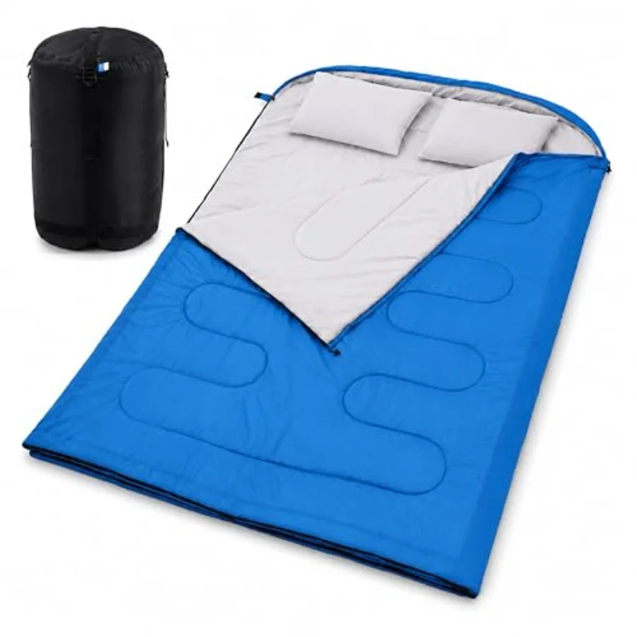 Double Sleeping Bag for Adults with Pillow, XL Waterproof Lightweight Sleep Bag 3-Season, 2-in-1 Zipper Converts to 2 Singles f
Double Sleeping Bag for Adults with Pillow, XL Waterproof Lightweight Sleep Bag 3-Season, 2-in-1 Zipper Converts to 2 Singles f