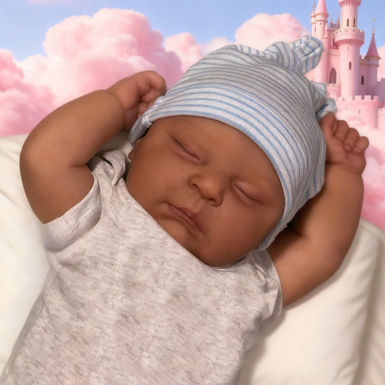 BZDOLL 50cm 20inch Asleep Reborn Doll, Realistic Black Skin, Vinyl Limbs & Cloth Body, Toy Gift for Kids 3+
BZDOLL 50cm 20inch Asleep Reborn Doll, Realistic Black Skin, Vinyl Limbs & Cloth Body, Toy Gift for Kids 3+
