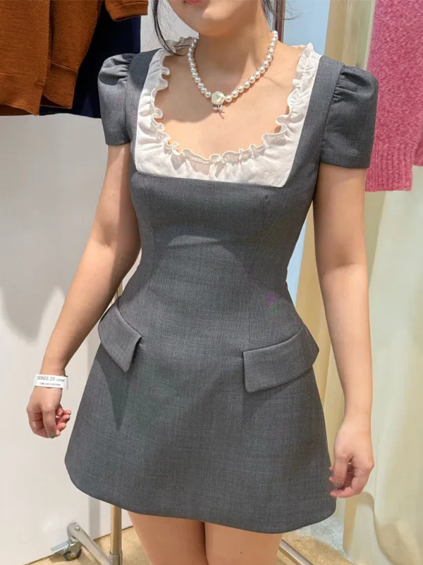 Elegant A-Line Dress Shanghai Version New Earlet Lace Collision Color Women's Dress High Waist Knitted Polyester Autumn Wedding
Elegant A-Line Dress Shanghai Version New Earlet Lace Collision Color Women's Dress High Waist Knitted Polyester Autumn Wedding
