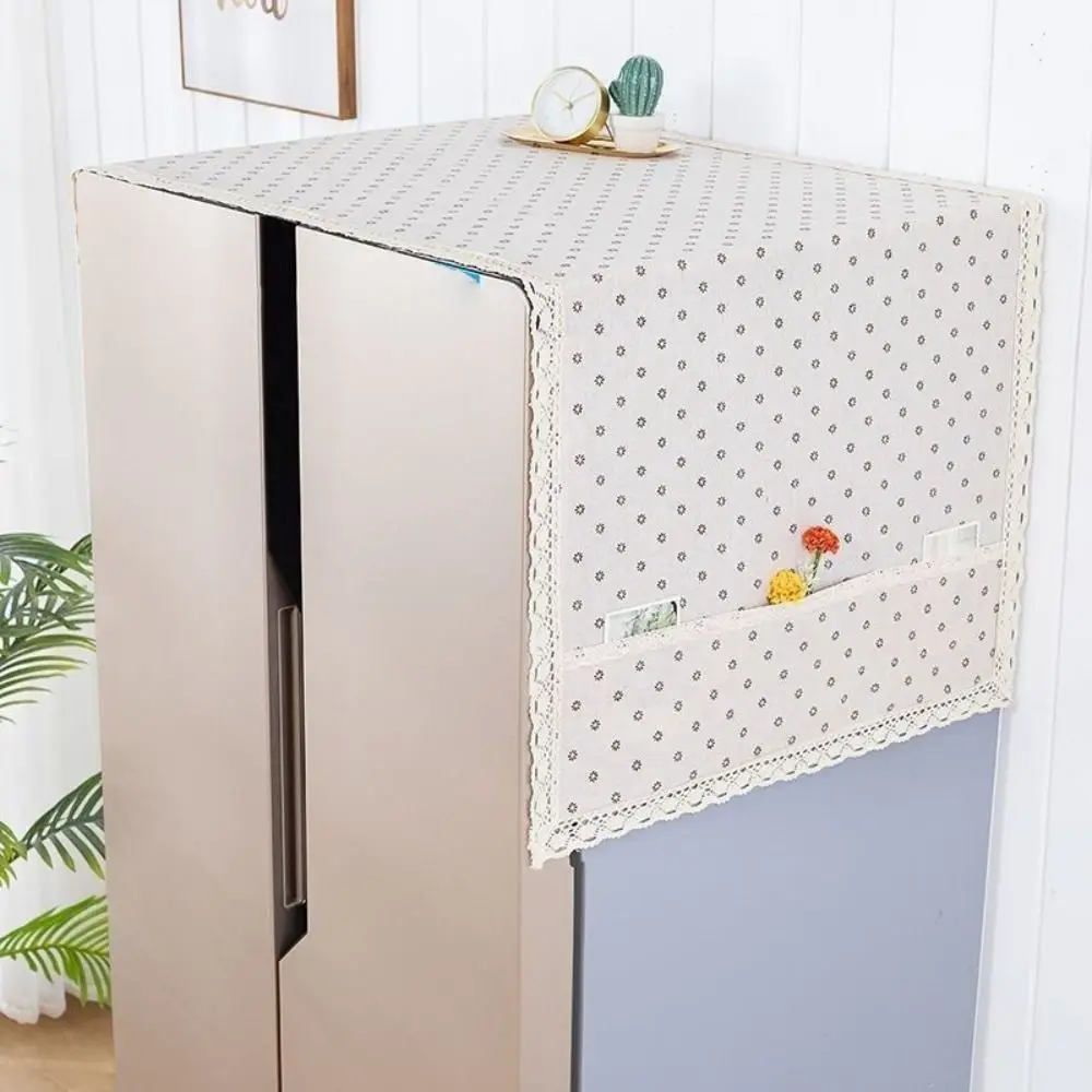 Cotton Linen Refrigerator Dust Cover with Pocket Lace Trim Washing Machine Cover Towel Printed Fridge Protection Cover
Cotton Linen Refrigerator Dust Cover with Pocket Lace Trim Washing Machine Cover Towel Printed Fridge Protection Cover