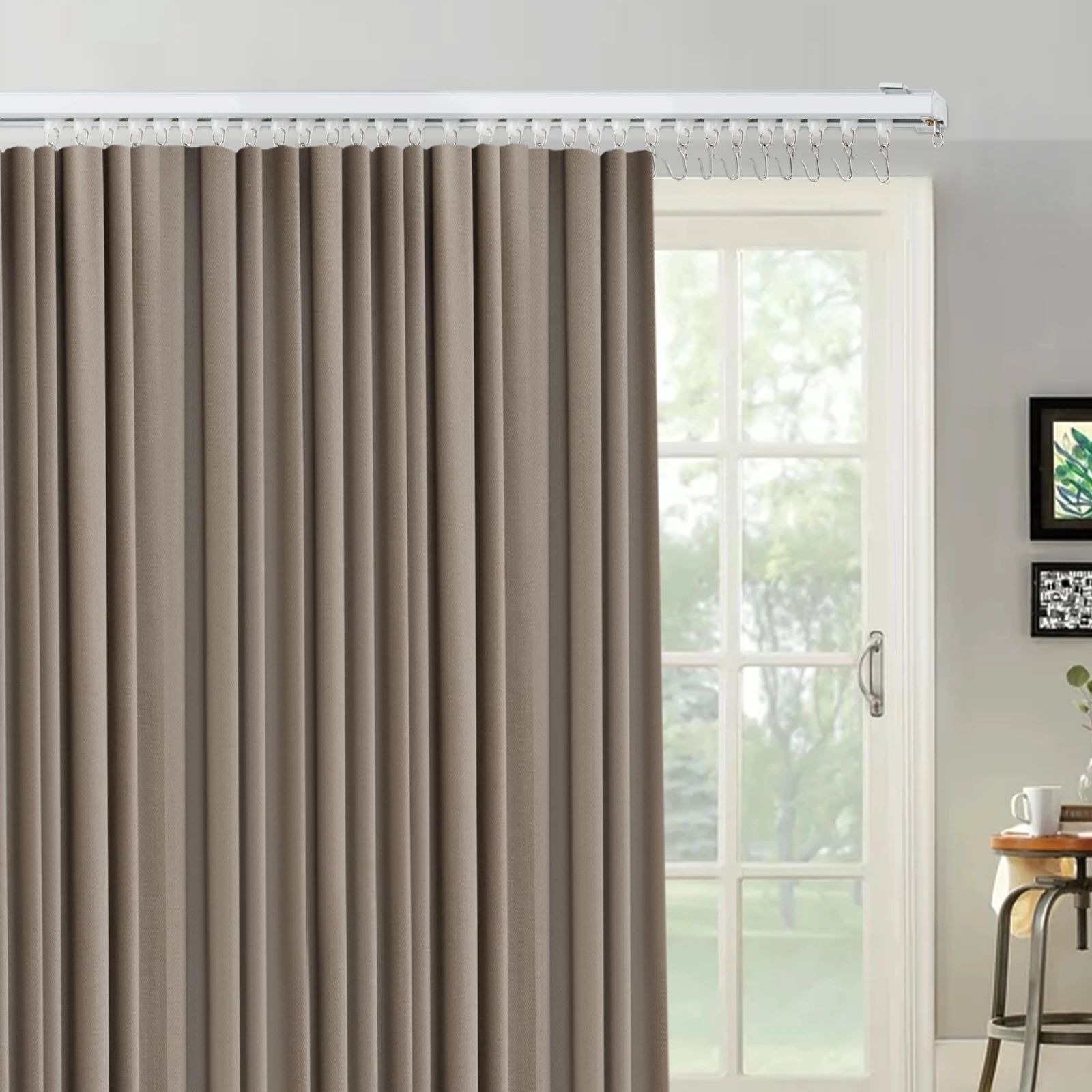 Ceiling Track 12-18 ft Curtain Track Adjustable Length Top Wall Mount Track Kit with Hooks
Ceiling Track 12-18 ft Curtain Track Adjustable Length Top Wall Mount Track Kit with Hooks