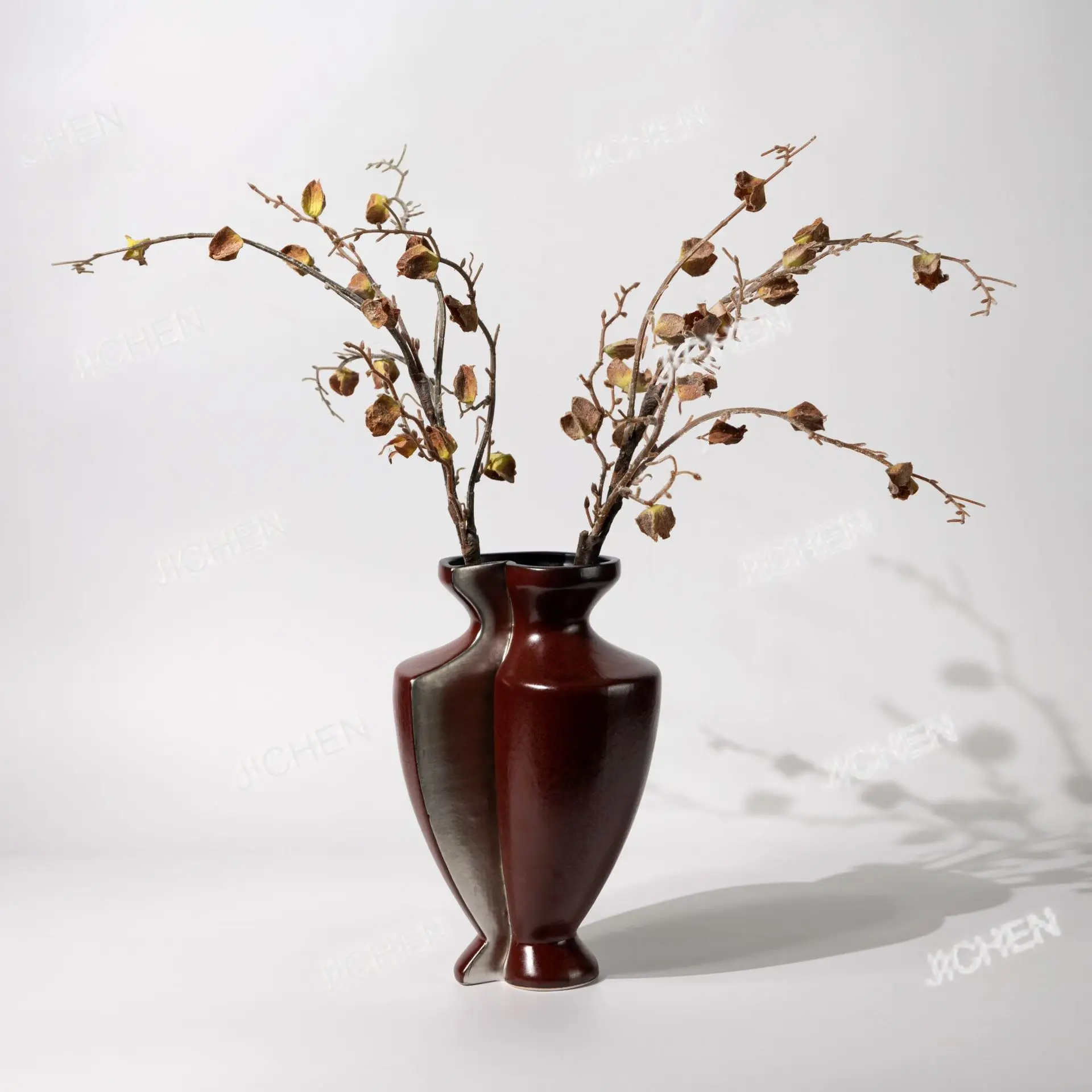 Новая китайская ваза, элитное украшение, керамическая ваза для цветов в гостиную, ретро-декор для живых цветочных композиций.
Новая китайская ваза, элитное украшение, керамическая ваза для цветов в гостиную, ретро-декор для живых цветочных композиций.