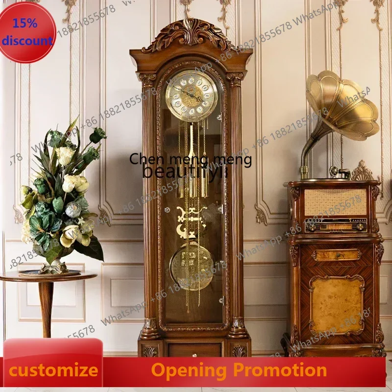ss7486 Helmler movement floor clock European villa vertical living room clock, retro American classical pendulum clock
ss7486 Helmler movement floor clock European villa vertical living room clock, retro American classical pendulum clock