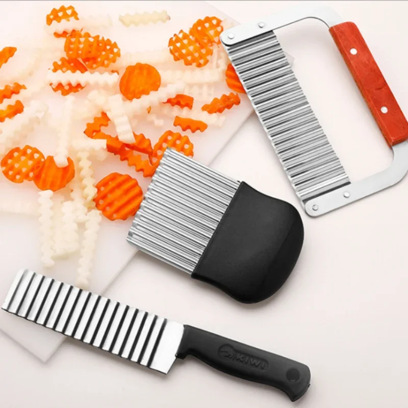 Multifunctional Stainless Steel Potato Cutter Wave Knife French Fries Slicer Vegetable Cutter French Fries Cutting Kitchen Tools
Multifunctional Stainless Steel Potato Cutter Wave Knife French Fries Slicer Vegetable Cutter French Fries Cutting Kitchen Tools