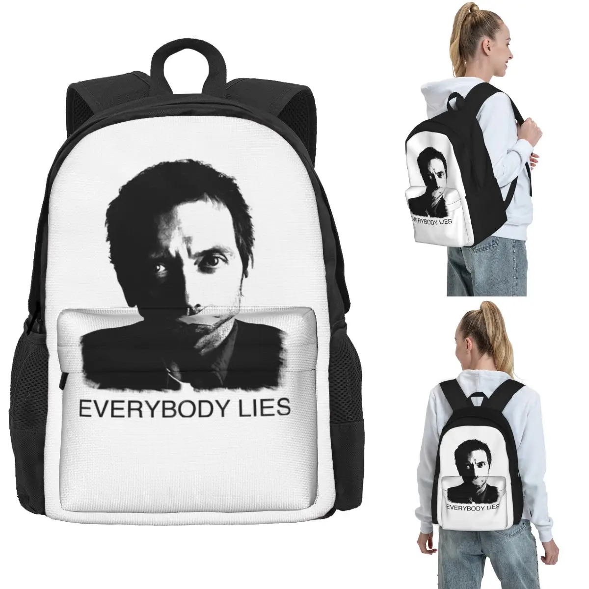 House Everybody Lies Ex Backpack Hot Sale Daypack Large Capacity Children BookBag School Bag Shoulder Bags for Men Women
House Everybody Lies Ex Backpack Hot Sale Daypack Large Capacity Children BookBag School Bag Shoulder Bags for Men Women