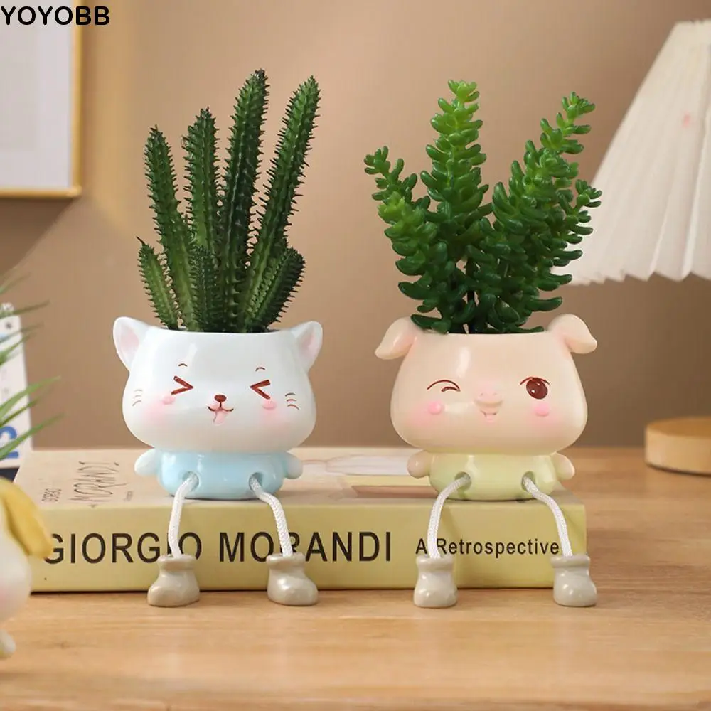 Funny Cute Animal Hanging Flower Pot Cartoon Mini Succulent Flowerpot Resin Craft Planter Pot For Indoor Outdoor
Funny Cute Animal Hanging Flower Pot Cartoon Mini Succulent Flowerpot Resin Craft Planter Pot For Indoor Outdoor