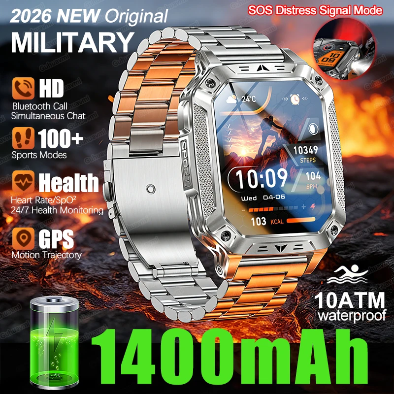 Новые умные часы 2026 года для мужчин: военные, для активного отдыха, с AMOLED-экраном 2,01 дюйма, аккумулятором 1400 мАч, защитой IP69K, фонариком, пульсометром и функцией беспроводных звонков
Новые умные часы 2026 года для мужчин: военные, для активного отдыха, с AMOLED-экраном 2,01 дюйма, аккумулятором 1400 мАч, защитой IP69K, фонариком, пульсометром и функцией беспроводных звонков