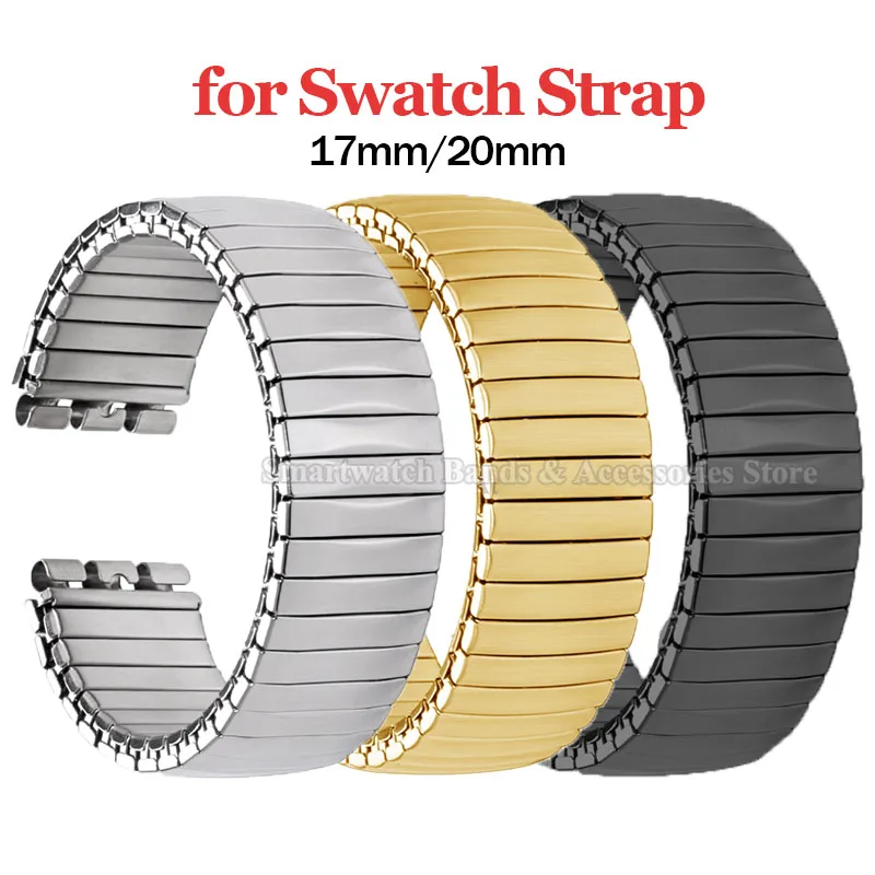 17mm 20mm Metal Elastic Wrist Band for Swatch Stainess Steel Watch Band Stretch Expansion Strap Men Women Replacement Bracelet
17mm 20mm Metal Elastic Wrist Band for Swatch Stainess Steel Watch Band Stretch Expansion Strap Men Women Replacement Bracelet