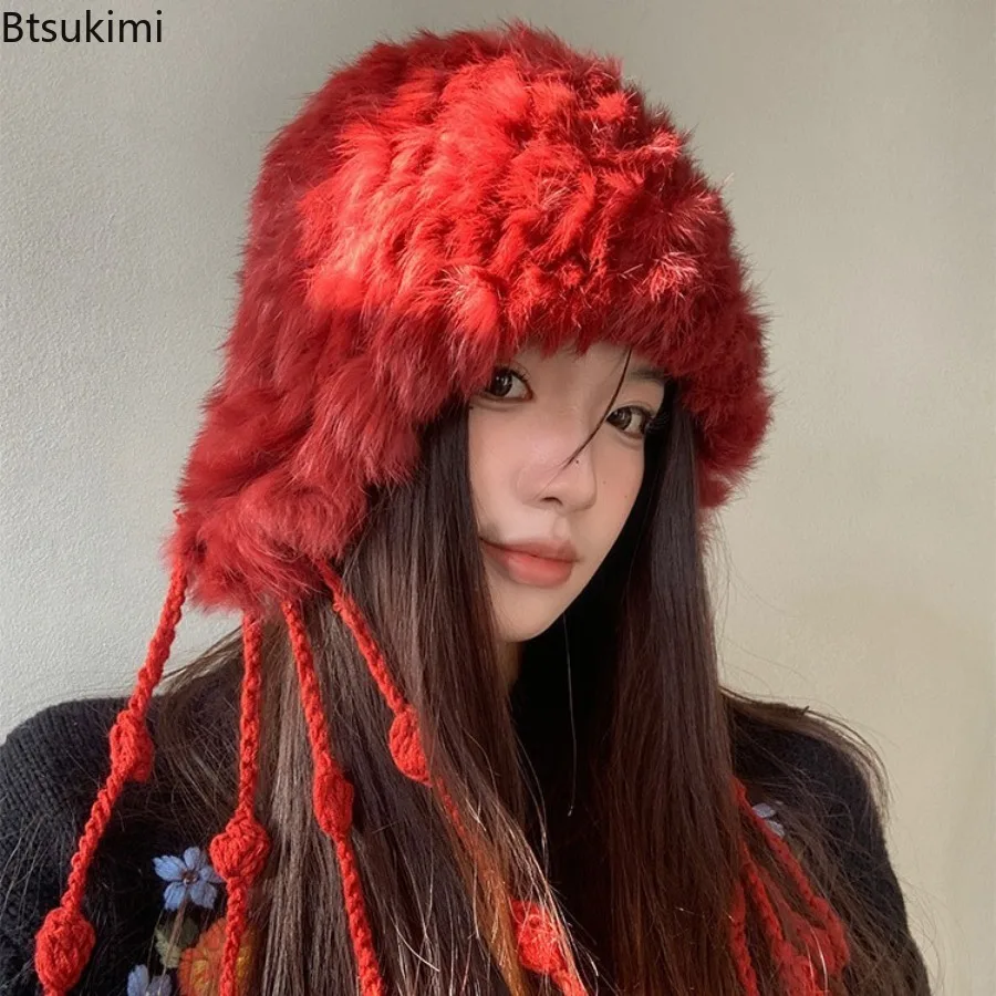 Women's Fashionable Multifunctional Rabbit Fur Hats Thickened Anti Wind Hat Warm Knitted Hat Winter Outdoor Skiing Lei Feng Hat
Women's Fashionable Multifunctional Rabbit Fur Hats Thickened Anti Wind Hat Warm Knitted Hat Winter Outdoor Skiing Lei Feng Hat