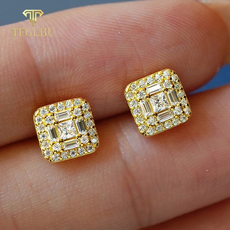 TFGLBU D Color Moissanite Stud Earrings for Women Classic Candy Lab Diamond Earring S925 Sterling Silver Fine Jewelry Wholesale
TFGLBU D Color Moissanite Stud Earrings for Women Classic Candy Lab Diamond Earring S925 Sterling Silver Fine Jewelry Wholesale