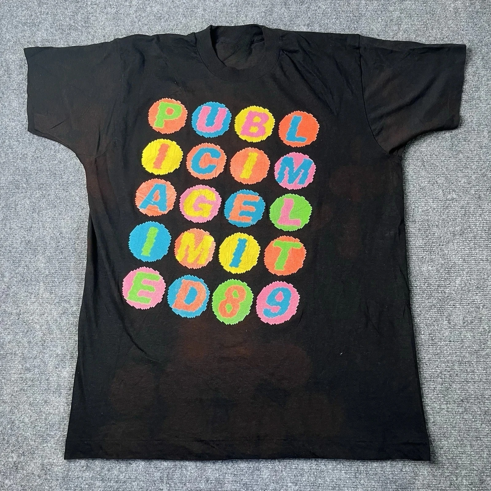1989 PIL Public Image Limited 89 T-shirt Mens Xl Punk Rock Band Tee Concert American Tshirt Men Hip-hop Short-sleeved Women Top
1989 PIL Public Image Limited 89 T-shirt Mens Xl Punk Rock Band Tee Concert American Tshirt Men Hip-hop Short-sleeved Women Top