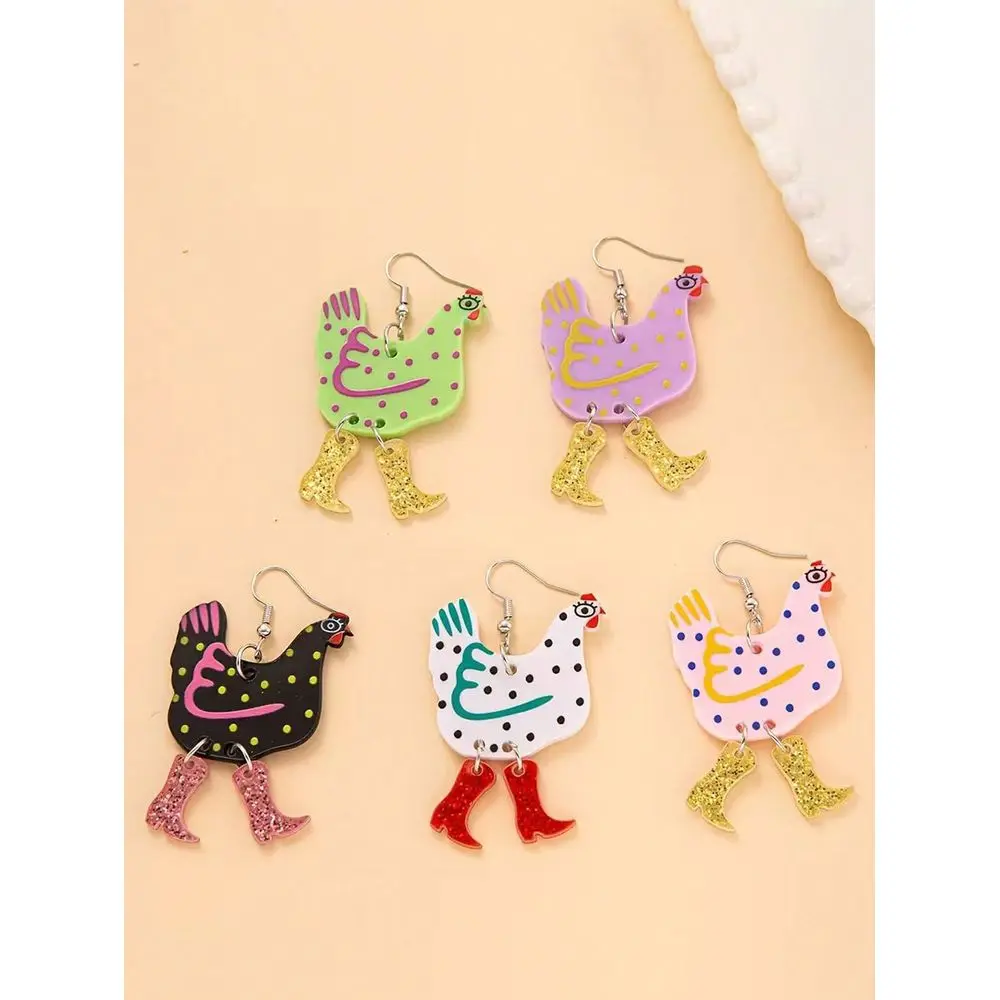 Cowboy Boot Chicken Earrings, Cute Western Style Pendant Earrings With Glitter Boots Chicken Earrings, Novel Farm Animal Jewelr
Cowboy Boot Chicken Earrings, Cute Western Style Pendant Earrings With Glitter Boots Chicken Earrings, Novel Farm Animal Jewelr