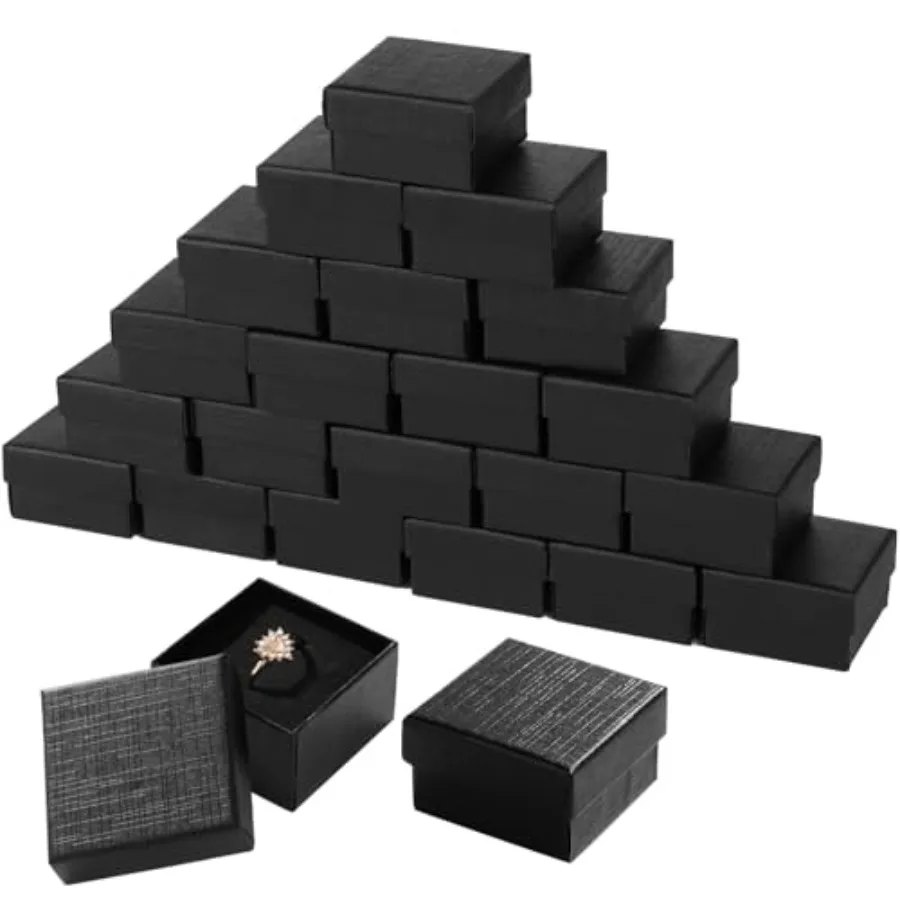 Jewelry storage display: cardboard, black, 200 pcs bulk small boxes 2 x 2 x 1.2 in for earrings, rings, and gifts
Jewelry storage display: cardboard, black, 200 pcs bulk small boxes 2 x 2 x 1.2 in for earrings, rings, and gifts