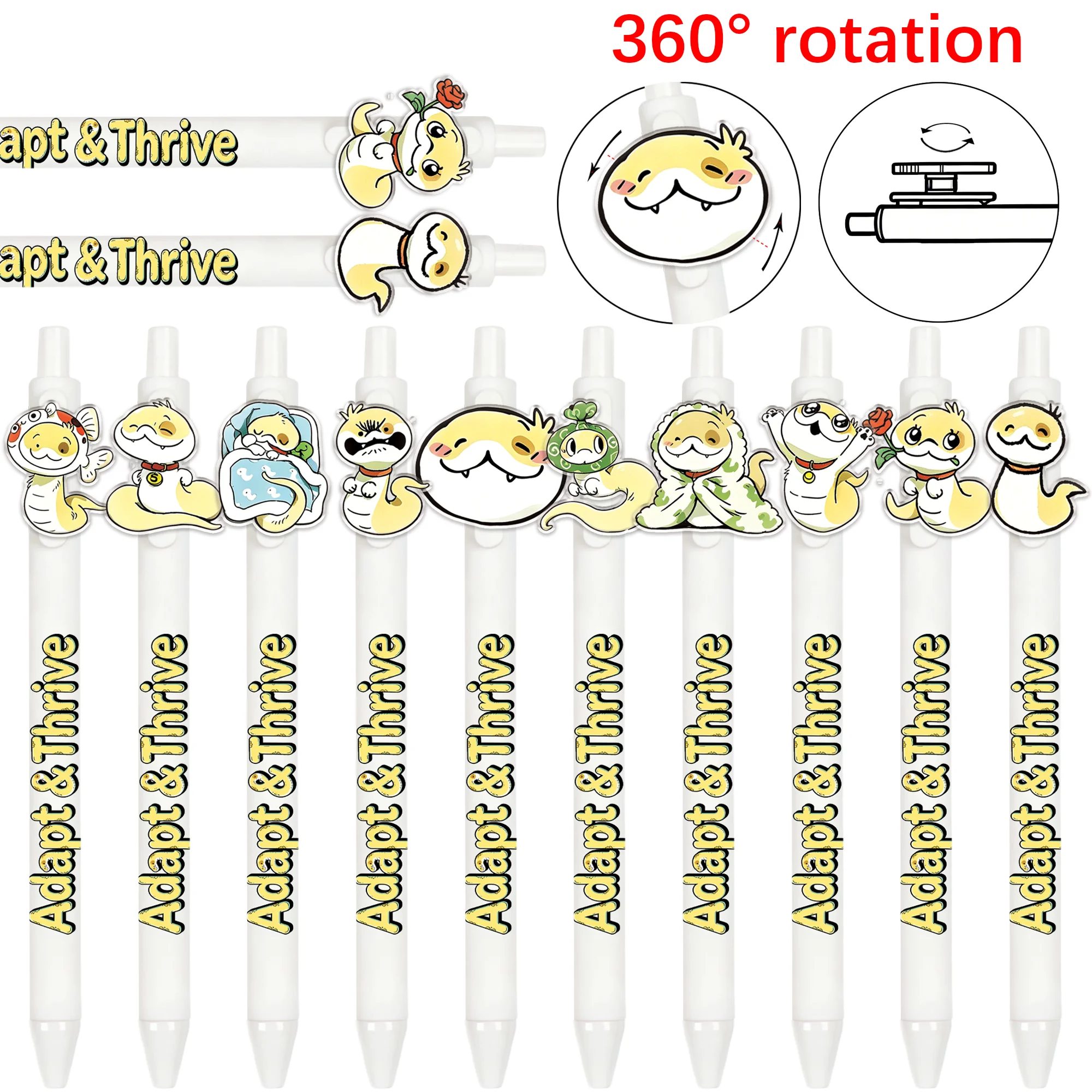 8/15pcs creative snake shape, rotatable ballpoint pen, random pattern
8/15pcs creative snake shape, rotatable ballpoint pen, random pattern
