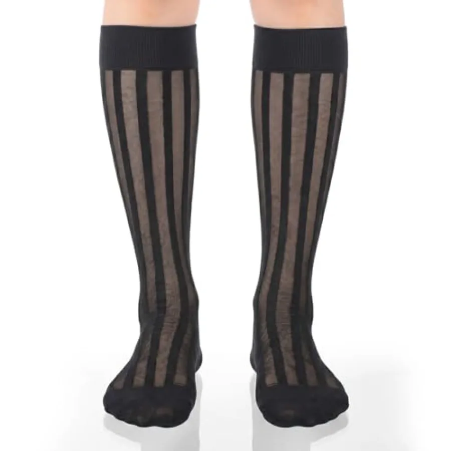 1 Pairs Men Silk Sheer Socks, Mens Casual Business Dress Socks, Mens Ultra Thin Dress-Socks, Striped Sheer Nylon Stockings, Mid
1 Pairs Men Silk Sheer Socks, Mens Casual Business Dress Socks, Mens Ultra Thin Dress-Socks, Striped Sheer Nylon Stockings, Mid