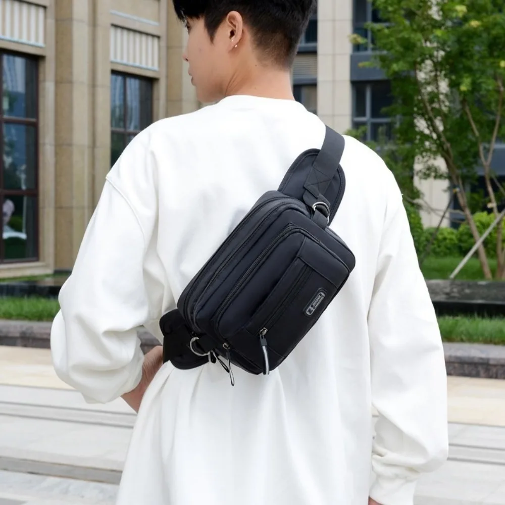 Многослойная поясная сумка, большая вместимость, регулируемый плечевой ремень, спортивная нагрудная сумка, сумка через плечо, кошелек для монет, сумка на каждый день