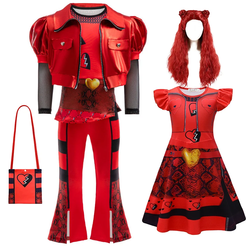 Descendants 4 Children's Halloween Cosplay Costume Girls Red Heart Leather Long Sleeve Suit Carnival Birthday Stage Costumes
Descendants 4 Children's Halloween Cosplay Costume Girls Red Heart Leather Long Sleeve Suit Carnival Birthday Stage Costumes