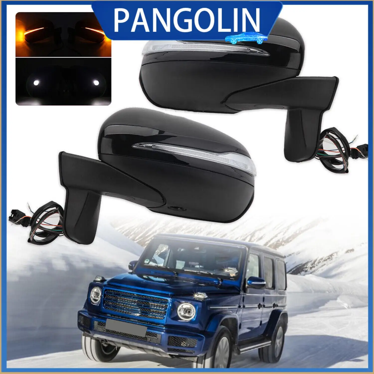 PANGOLIN 2Pcs Side Door Mirror For Mercedes Benz G Class W464 Look G63 G500 W463 1992-2012 Black ABS Power Adjustable Mirror 
PANGOLIN 2Pcs Side Door Mirror For Mercedes Benz G Class W464 Look G63 G500 W463 1992-2012 Black ABS Power Adjustable Mirror