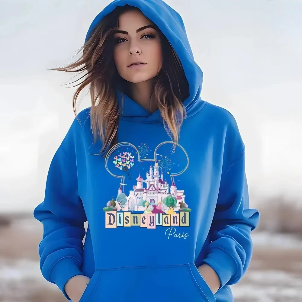 Осень 2023, толстовка с замком Парижа Диснея, замок «Волшебное королевство», осень/зима, новый свободный пуловер, цветной топ с воздушным шаром с головой Микки
Осень 2023, толстовка с замком Парижа Диснея, замок «Волшебное королевство», осень/зима, новый свободный пуловер, цветной топ с воздушным шаром с головой Микки