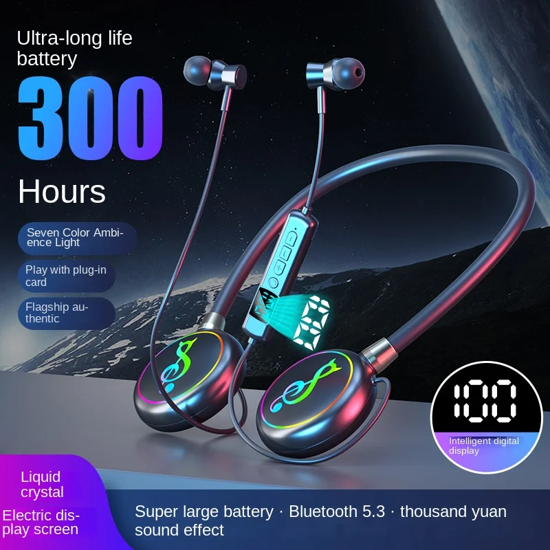 The Latest Music Luminous Hanging Neck Type Bluetooth Headset Waterproof Magnetic Absorption Nano Sports Super Long Endurance
The Latest Music Luminous Hanging Neck Type Bluetooth Headset Waterproof Magnetic Absorption Nano Sports Super Long Endurance