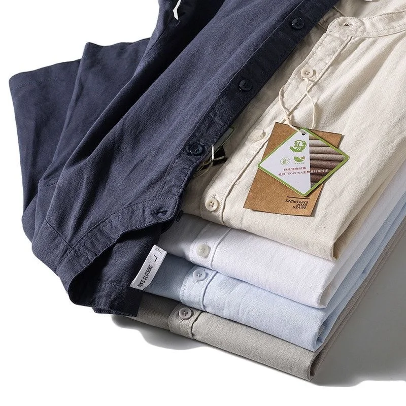 Retro Japanese Style Linen Short Sleeve Shirt Men Summer Thin Loose Cotton Linen Shirt Breathable Lightweight Stand Collar Me...
Retro Japanese Style Linen Short Sleeve Shirt Men Summer Thin Loose Cotton Linen Shirt Breathable Lightweight Stand Collar Me...