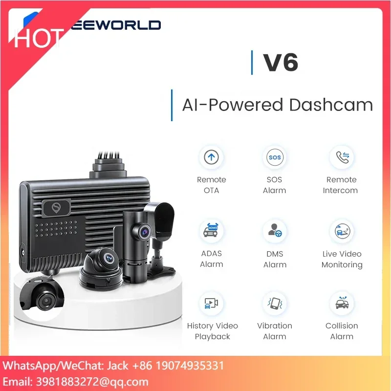 2025 SEEWORLD V6 AI Android Auto Fleet Accident Dataset GPS Tracking Dashcam For Car With 4 Cameras
2025 SEEWORLD V6 AI Android Auto Fleet Accident Dataset GPS Tracking Dashcam For Car With 4 Cameras