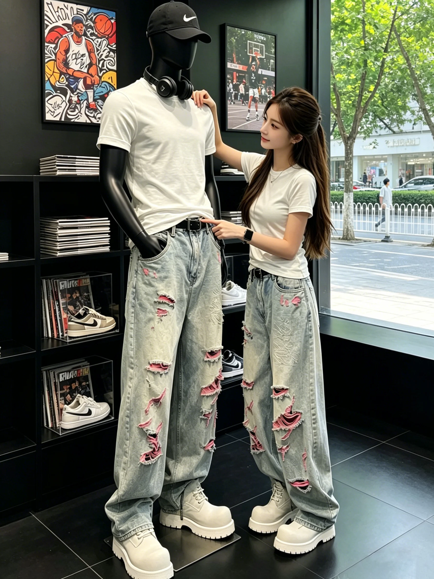 Men's Summer Loose Straight Leg Jeans Knife Hole Embroidery Pants High Street Style Casual Denim Trousers for Youth
Men's Summer Loose Straight Leg Jeans Knife Hole Embroidery Pants High Street Style Casual Denim Trousers for Youth